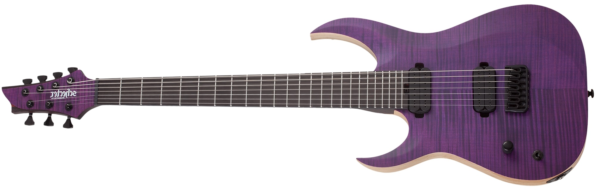 Schecter John Browne Tao-7 Left-Handed Satin Trans Purple