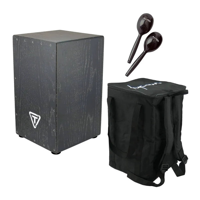 Tycoon Grey Cajon avec sac et maracas