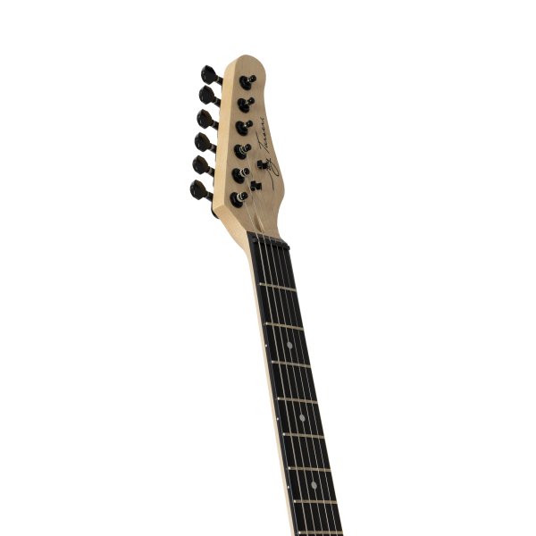 Jay Turser JT-120-TBB Double-Cutaway Electric Guitar with Dual Humbuckers, Transparent Blue
