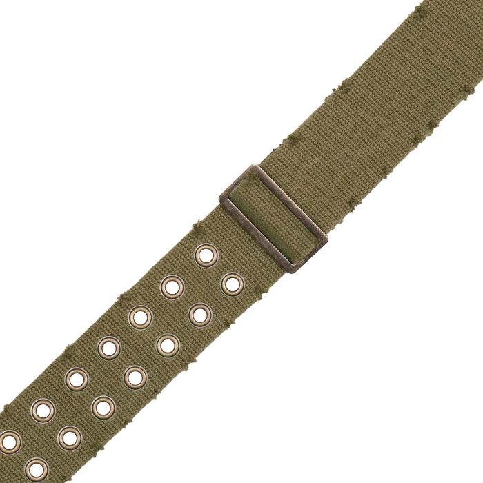 Levy's Worn & Torn Series 2" Wide Cotton Guitar Strap, Green