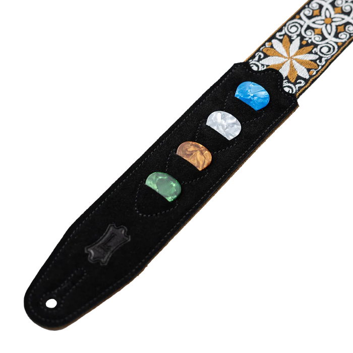 Levy's Vintage Hootenanny Series 2" 60's Weave Guitar Strap, Yellow