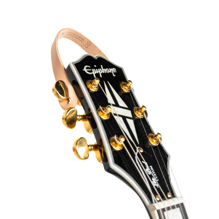 Levy's Guitar Hanger Carving Leather, Natural