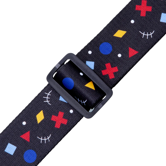 Levy's Suede Harmony Series 2" Wide Polyester Guitar Strap, Rad