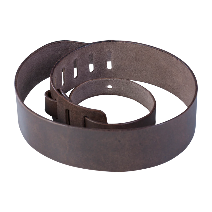 Levy's Distressed Leather Series 2 1/2" Wide Leather Guitar Strap, Dark Brown