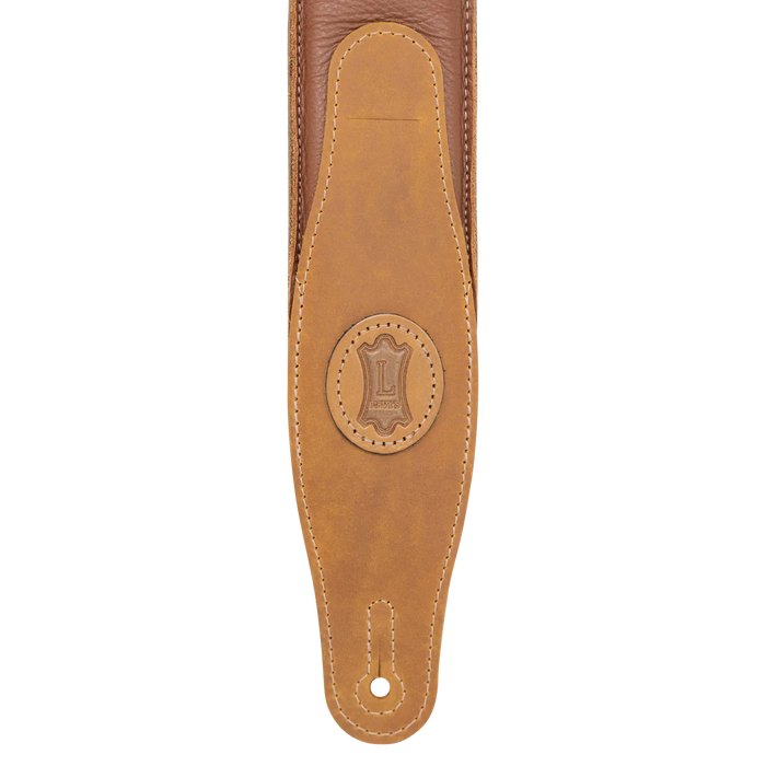 Levy's Cirro Series 25" Padded Garment Leather Guitar Strap, Tan