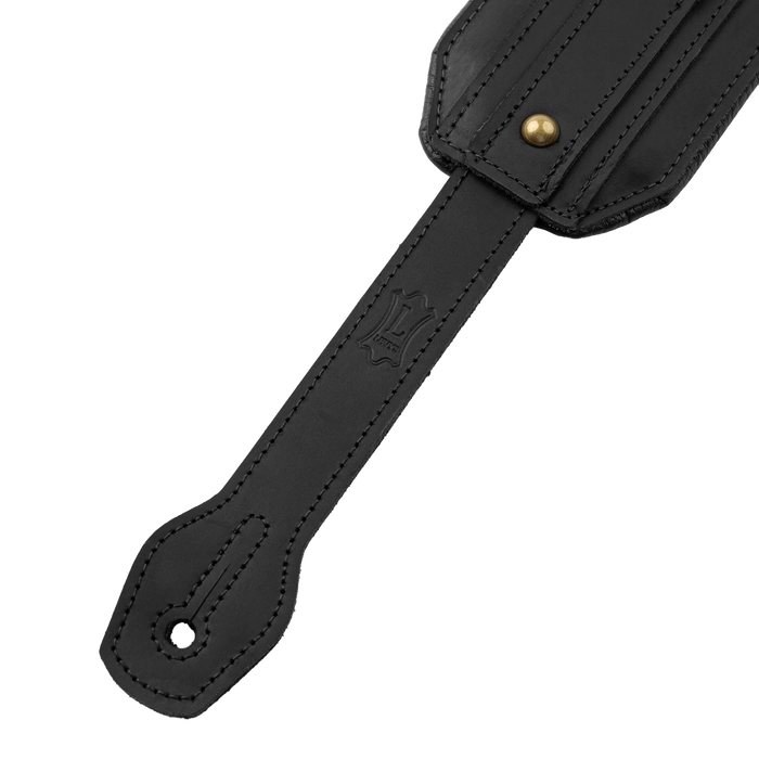 Levy's Apex Leather Guitar Strap With Padding And Hardware, Black