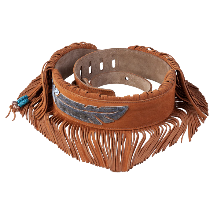 Levy's Grand Mesa Series 2 1/2" Wide Guitar Strap, Fringe Feather