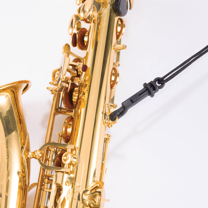 Rico Padded Strap W/Plastic Snap Hook for Soprano or Alto Sax - Black