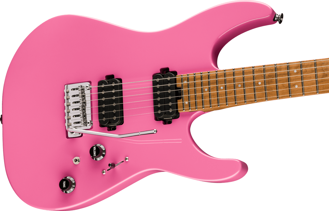 Charvel Pro-Mod DK24 HH 2PT CM, Caramelized Maple Fingerboard, Bubblegum Pink - Demo