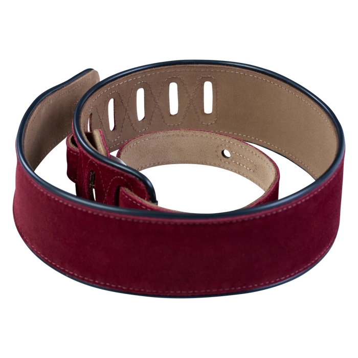 Levy's Signature Suede Series 2 1/2" Wide Guitar Strap, Burgundy