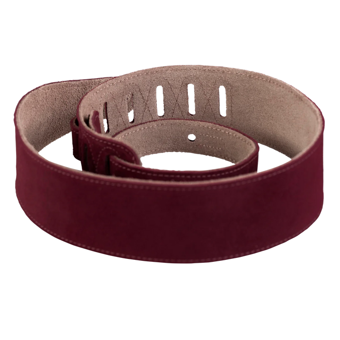Levy's Simply Suede Series 2 1/2" Wide Guitar Strap, Burgundy