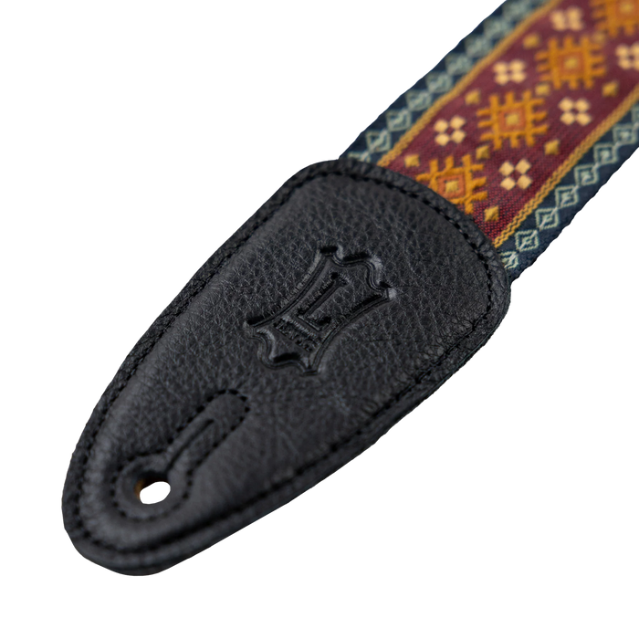 Levy's Original Hootenanny Series 2" Jacquard Weave Guitar Strap, Red