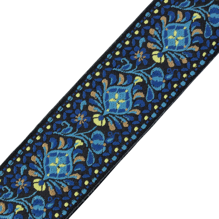 Levy's Vintage Hootenanny Series 2" Wide Jacquard Guitar Strap, Blue