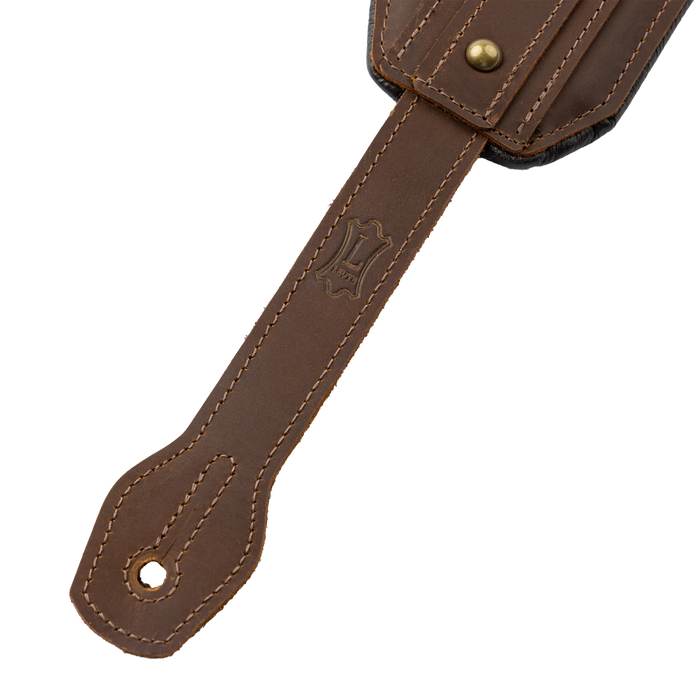 Levy's Apex Leather Guitar Strap With Padding And Hardware, Brown