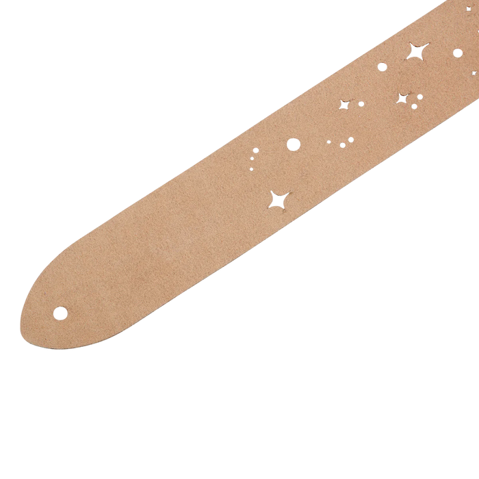 Levy's Punch Out Series 2" Wide Top-Grain Leather Guitar Strap, Black