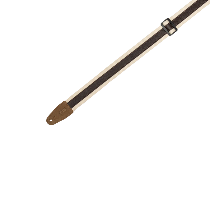 Levy's Cotton Combo Series 2" Guitar Strap, Natural & Dark Brown