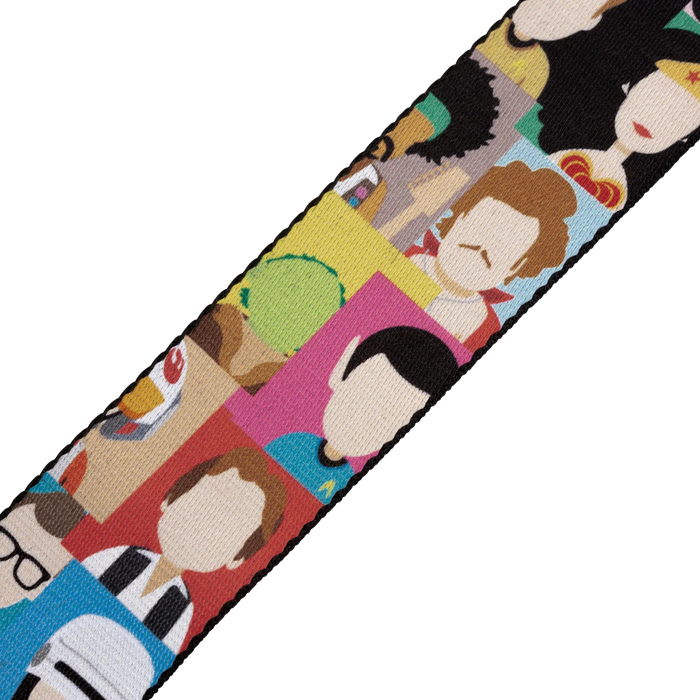 Levy's Graphic Waves Series 2" Wide Polyester Guitar Strap, Pop Art