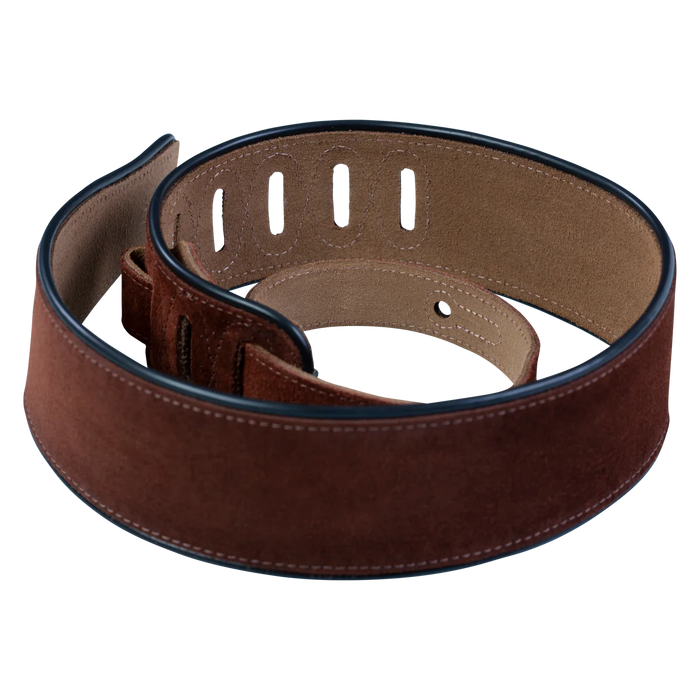 Levy's Signature Suede Series 2 1/2" Wide Guitar Strap, Brown