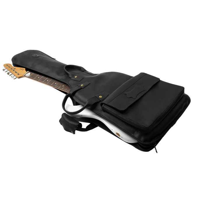 Levy's Solera Series Leather Bags Electric Guitar Bag, Black