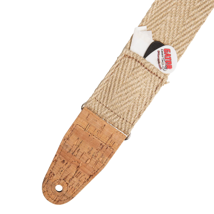 Levy's Vegan Hemp Series 2 inch Wide Hemp Guitar Strap, Towers