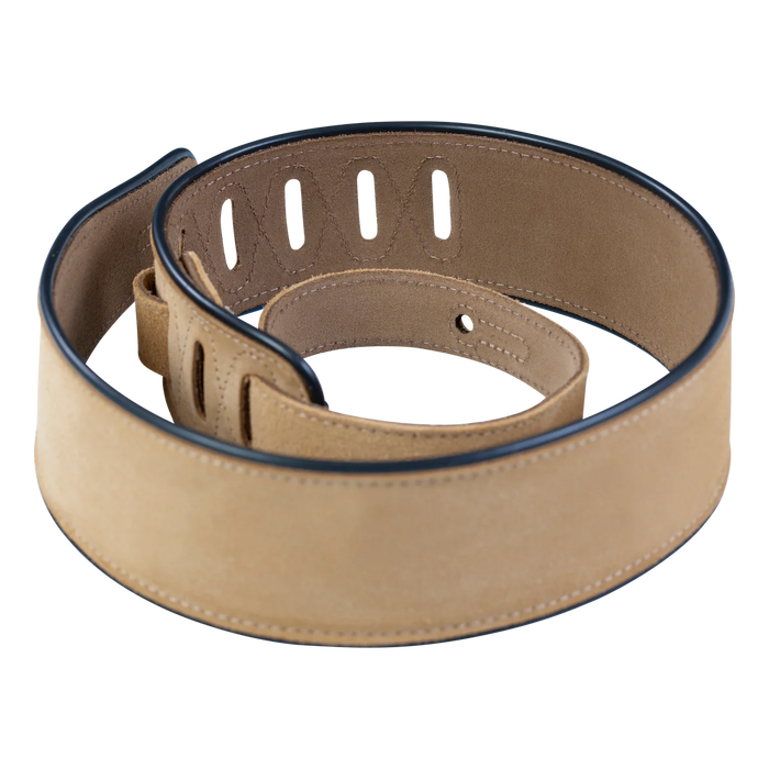 Levy's Signature Suede Series 2 1/2" Wide Guitar Strap, Tan & Black