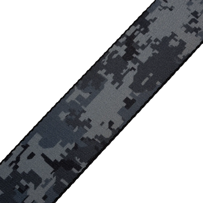 Levy's Graphic Waves Series 2" Wide Polyester Guitar Strap, Black & Blue Digital Camo