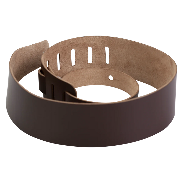 Levy's Streamline Leather Series 2 1/2" Wide Genuine Leather Guitar Strap, Dark Brown
