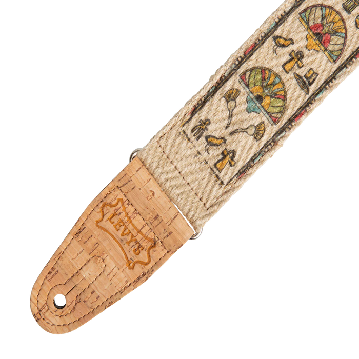 Levy's Vegan Hemp Series 2 inch Wide Hemp Guitar Strap, Egyptian