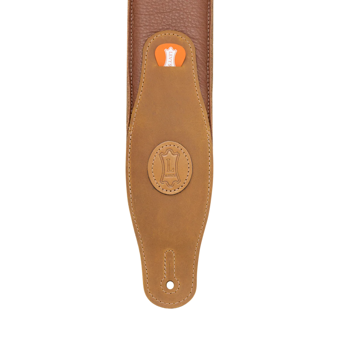 Levy's Cirro Series 3" Padded Garment Leather Guitar Strap, Tan