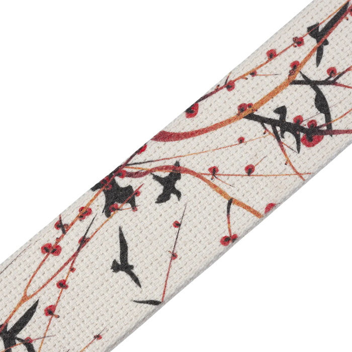 Levy's Nature Cotton Series 2" Wide Cotton Guitar Strap, Birds & Trees