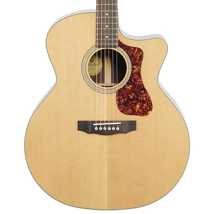 Guild F150CE NAT WB Jumbo Cutaway Acoustic-Electric Guitar w/Guild/Fishman GT-1 Electronics w/bag, Natural