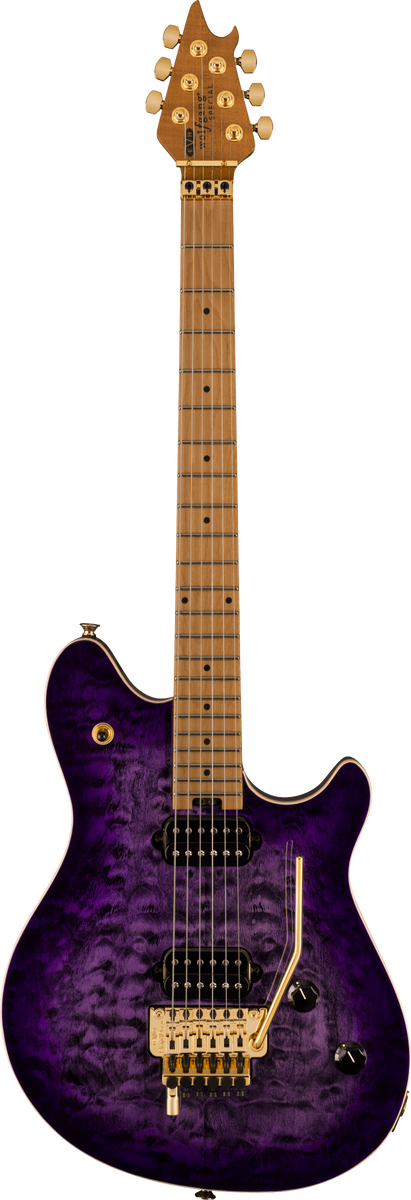 EVH Wolfgang Special QM, Baked Maple Fingerboard, Purple Burst for