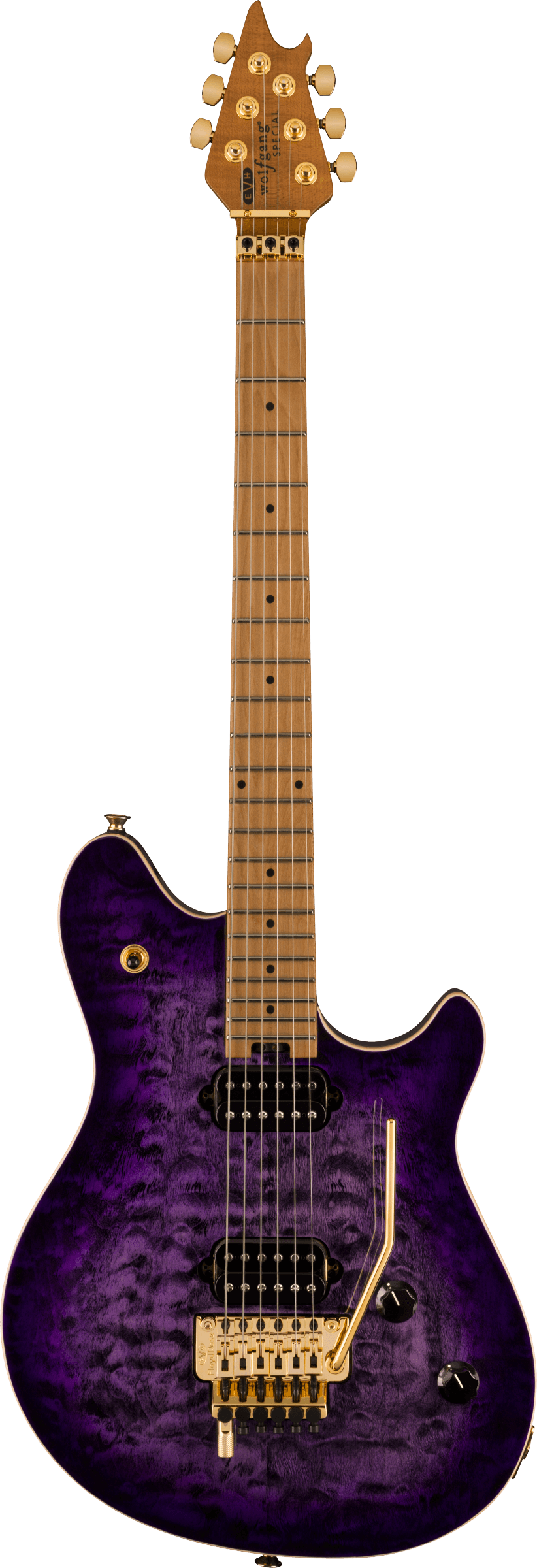 EVH Wolfgang Special QM, Baked Maple Fingerboard, Purple Burst for