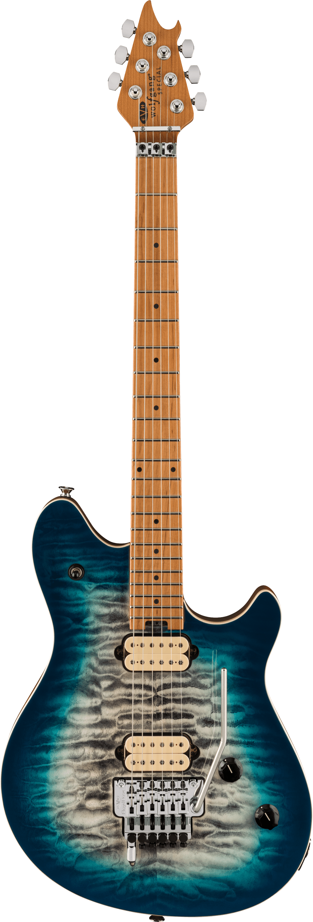 EVH Wolfgang Special QM, Baked Maple Fingerboard, Indigo Burst à