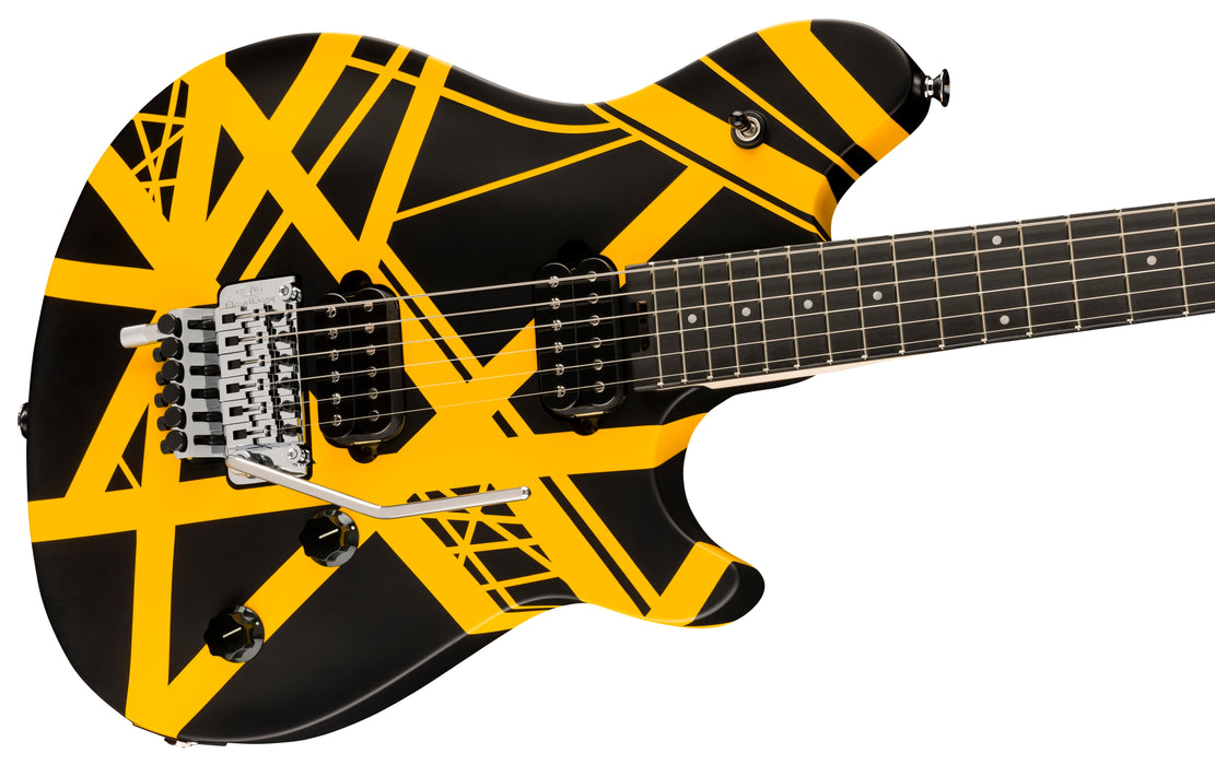 EVH Wolfgang Special Striped Series, Ebony Fingerboard, Black and Yellow