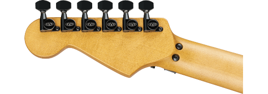 EVH Limited Edition Striped Series Frankenstein Frankie, Maple Fingerboard, Black with Yellow Stripes, Aged