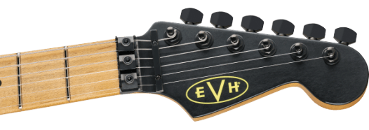 EVH Limited Edition Striped Series Frankenstein Frankie, Maple Fingerboard, Black with Yellow Stripes, Aged