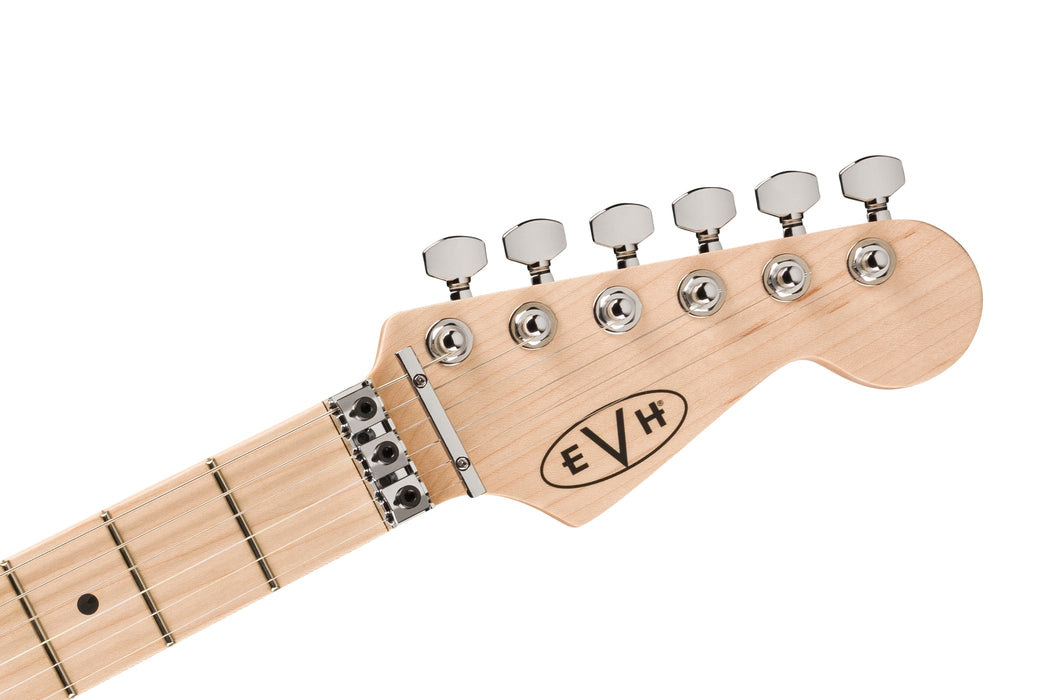 EVH Striped Series Circles, Maple Fingerboard, White and Black