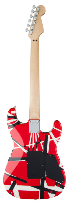 EVH Striped Series Left-Handed R/B/W, Maple Fingerboard, Red, Black and White Stripes