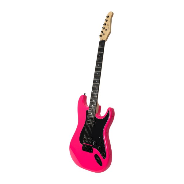 Jay Turser  JT-120-HP Double-Cutaway Electric Guitar w/Dual Humbuckers, Hot Pink