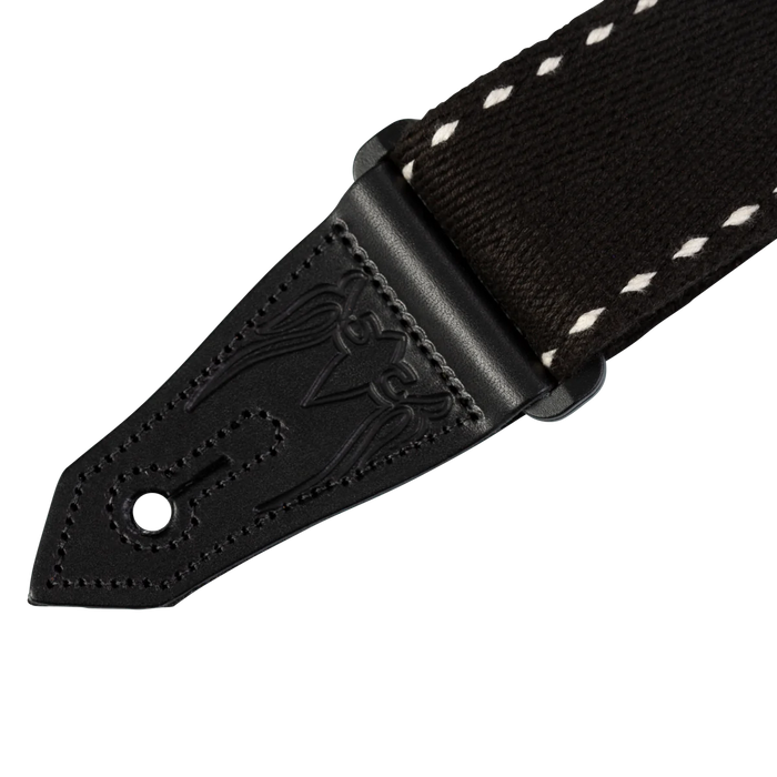 Levy's Cowboy Cotton Series 2" Wide Guitar Strap, Black