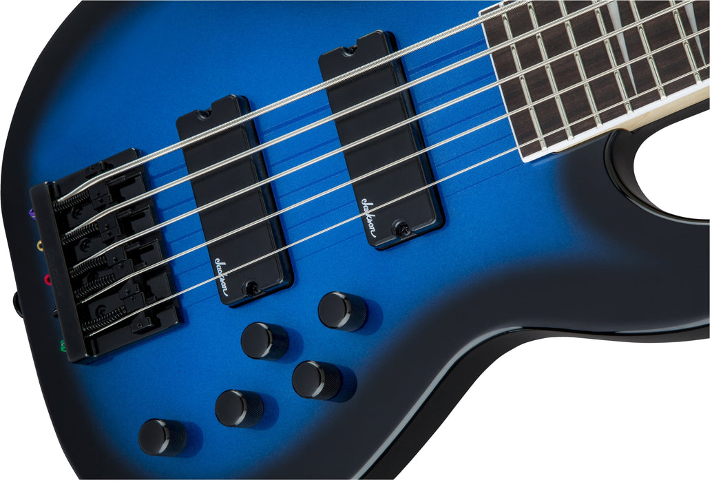 Jackson JS Series Concert Bass JS3V, Amaranth Fingerboard, Metallic Blue Burst