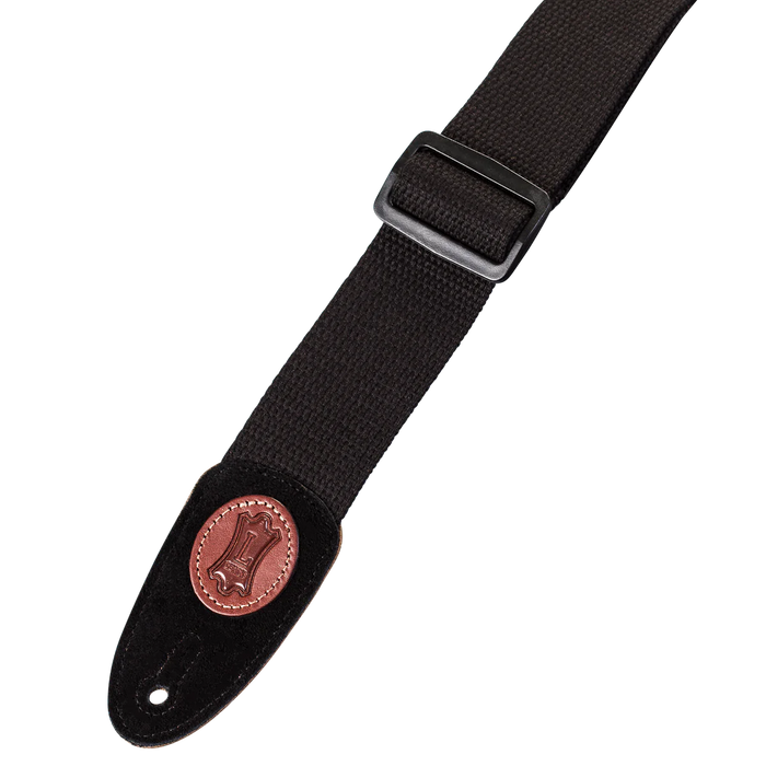 Levy's Signature Cotton Series 2" Wide Cotton Guitar Strap, Black & Walnut