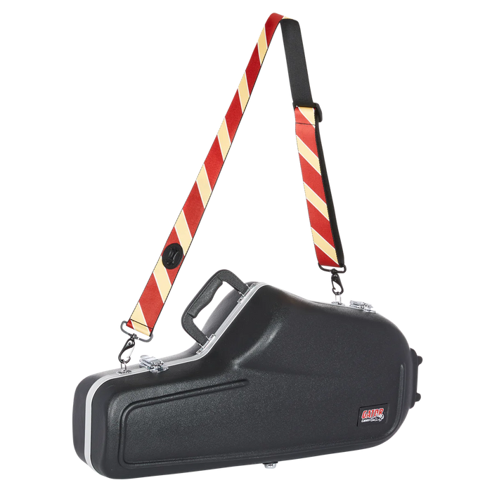 Levy's Case Straps 2 inch Wide Polyester Case Strap, Maroon & Yellow Stripes