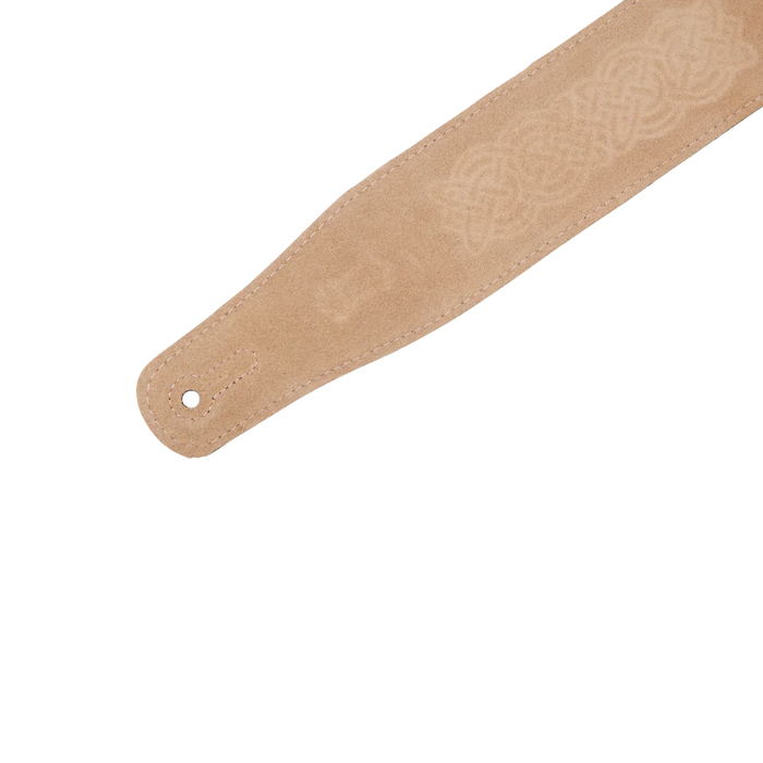 Levy's Celtic Embossed 2 1/2" Wide Leather Guitar Straps, Green