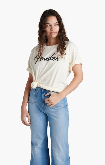 Fender Fender Spaghetti Logo T-Shirt, Olympic White, S