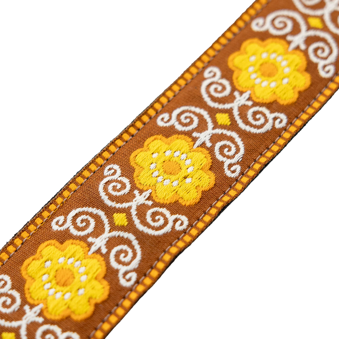 Levy's Original Hootenanny Series 2" 60's Weave Guitar Strap, Yellow
