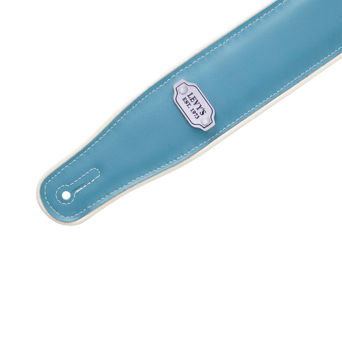 Levy's Reversible Vinyl Series 2 3/4" Wide Vinyl Guitar Strap, Orange & Teal