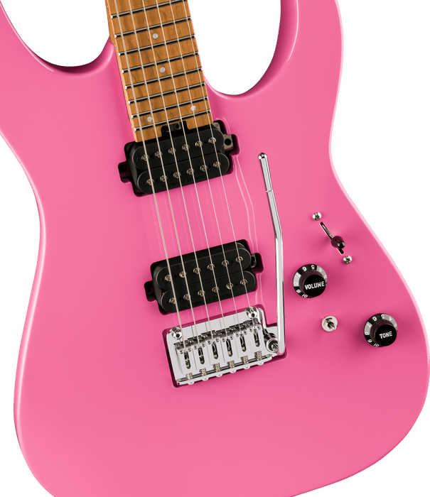 Charvel Pro-Mod DK24 HH 2PT CM, Caramelized Maple Fingerboard, Bubblegum Pink - Demo