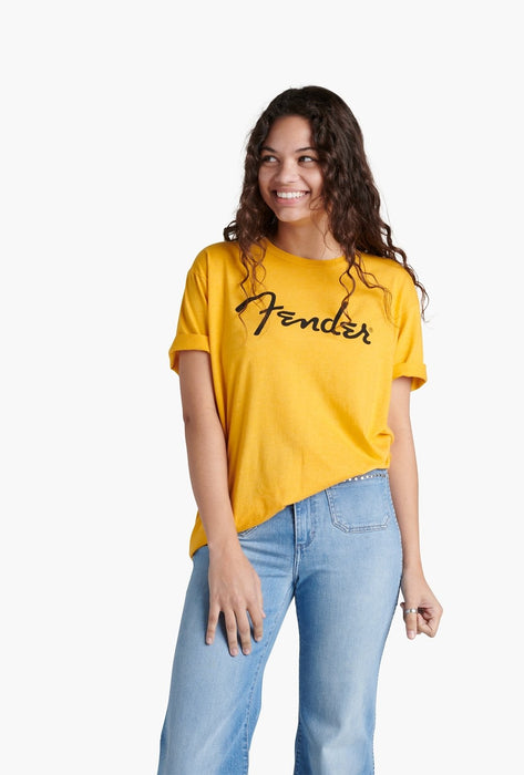 Fender Fender Spaghetti Logo T-Shirt, Butterscotch, M